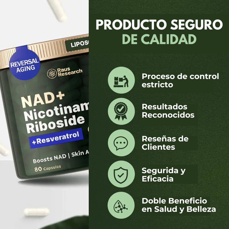 EmiliaRojas® NAD+ de Alta Pureza Anti-Envejecimiento