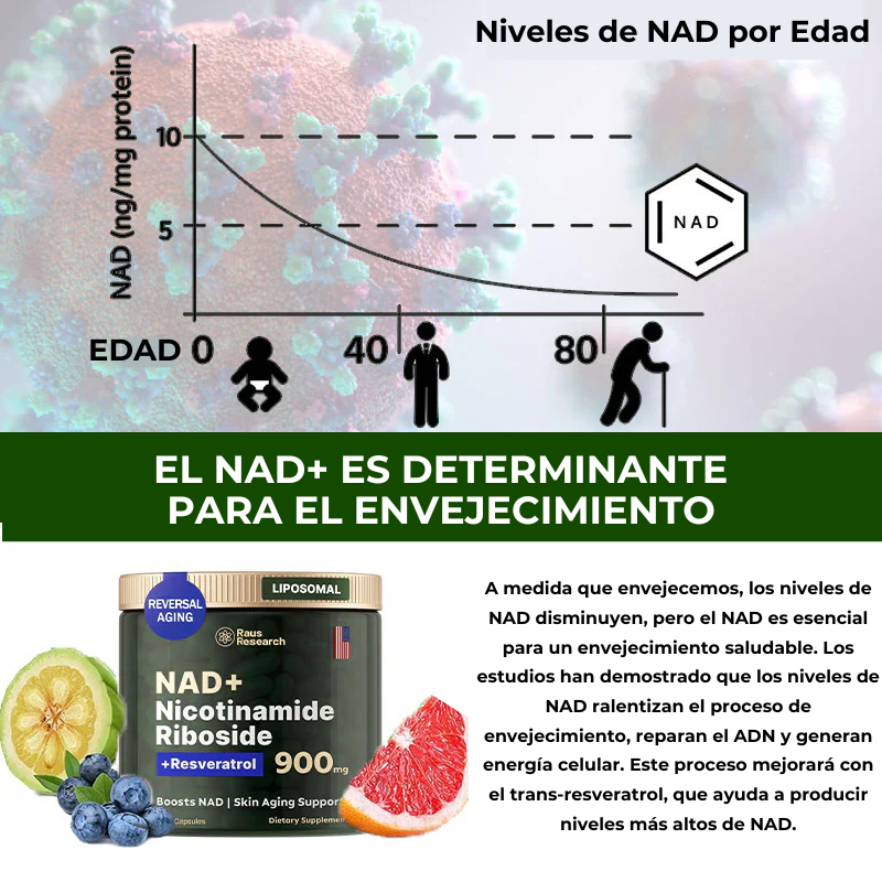 EmiliaRojas® NAD+ de Alta Pureza Anti-Envejecimiento