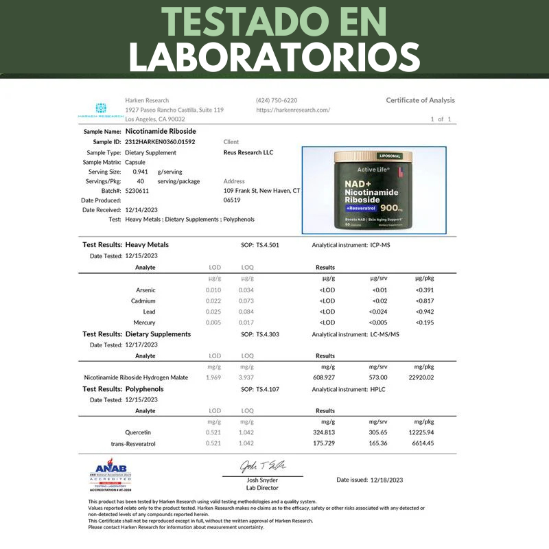 EmiliaRojas® NAD+ de Alta Pureza Anti-Envejecimiento